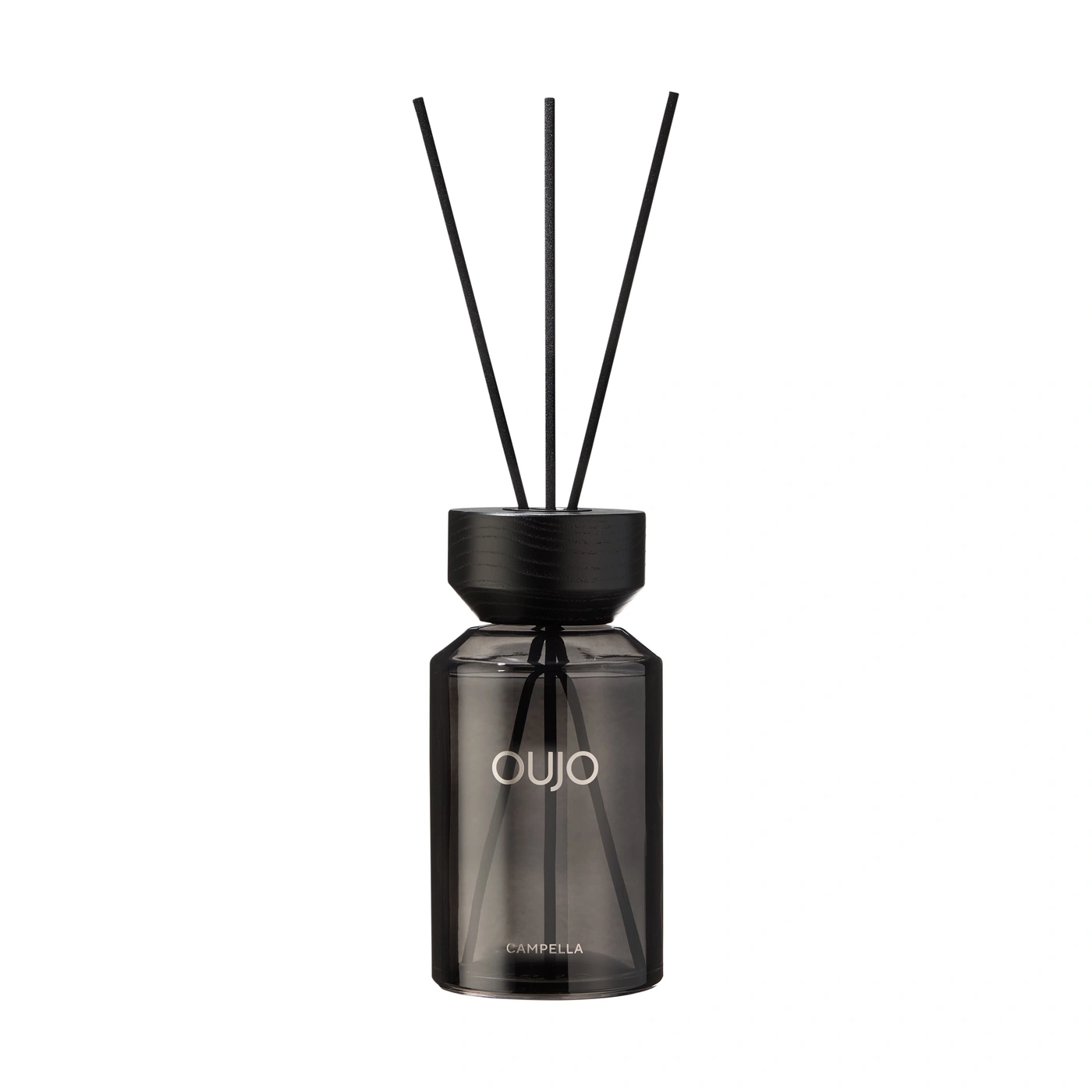 Ein Diffusor mit dunklem Glas und Holzdeckel.